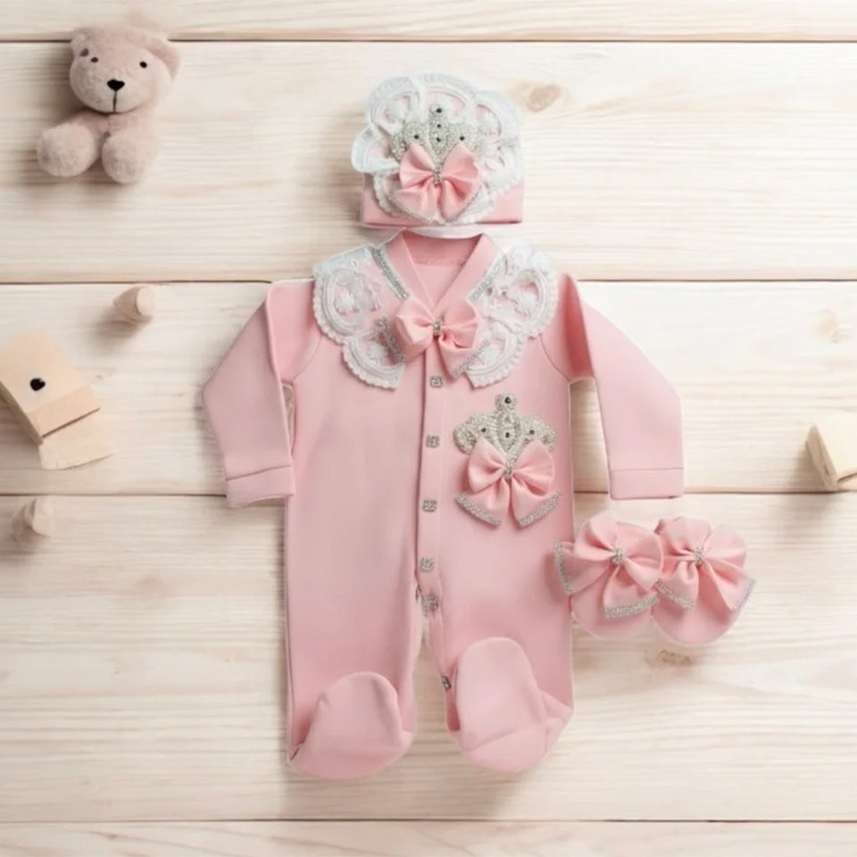 Pearl Crown Ensemble Romper Set