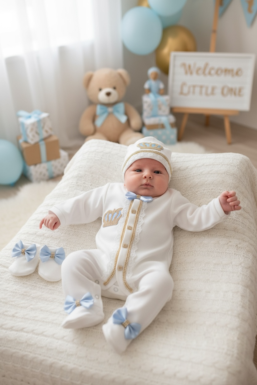 Crown Luxe Romper Set