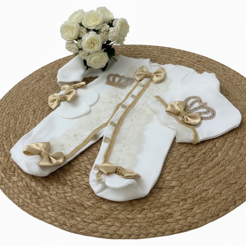 Royal Glow Romper Set