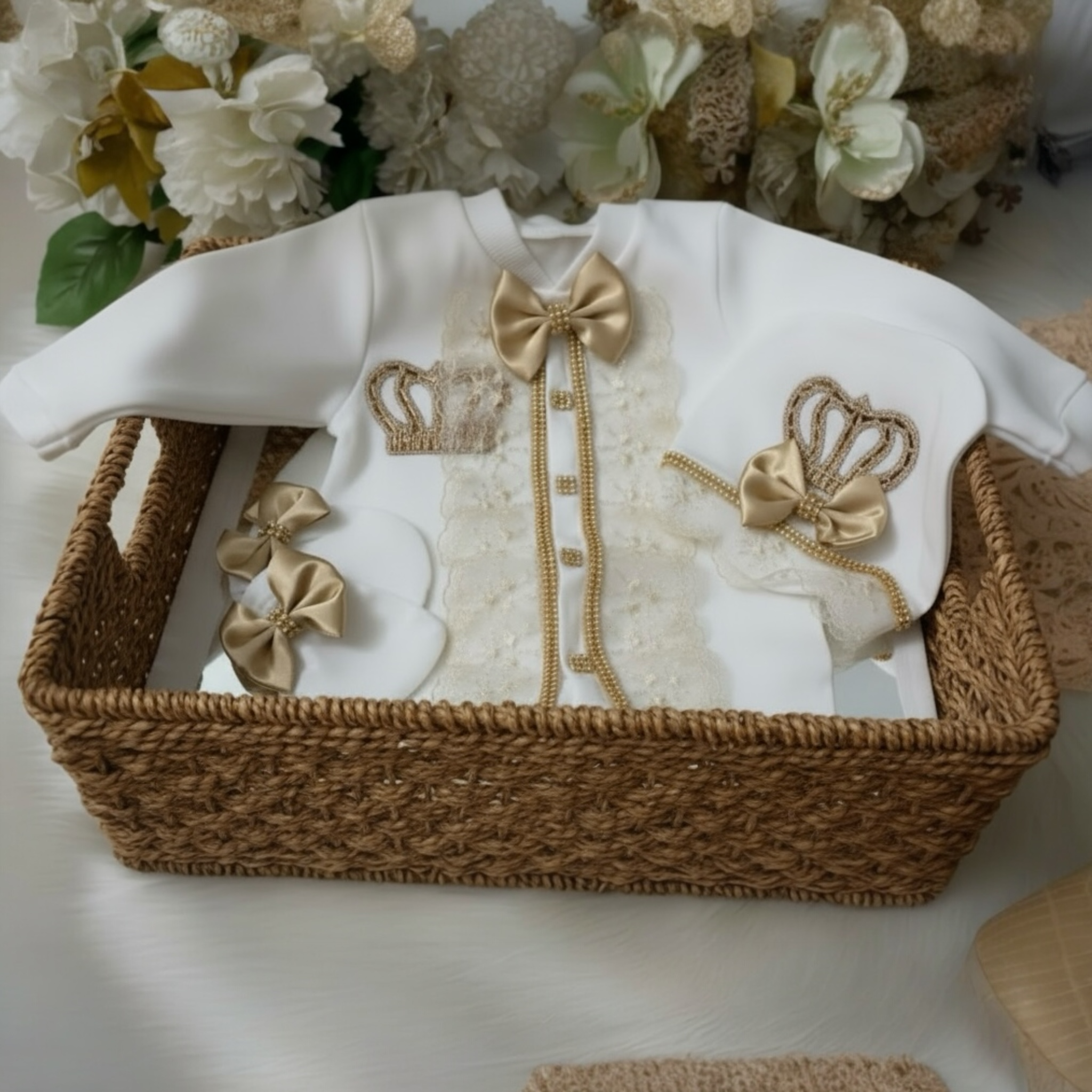 Royal Glow Romper Set